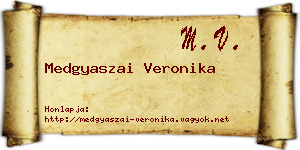 Medgyaszai Veronika névjegykártya