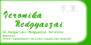 veronika medgyaszai business card